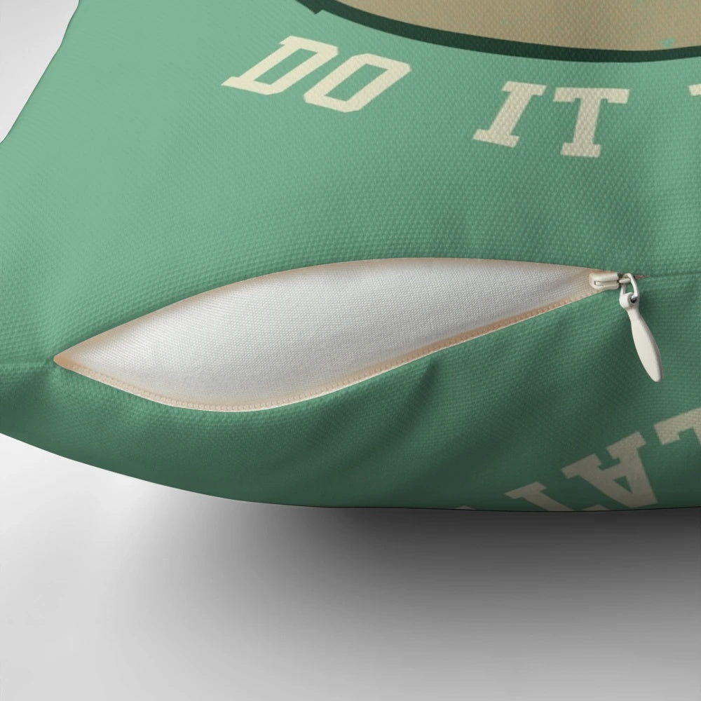 Soft, plush pillow featuring a cute sloth design, perfect for napping and relaxing on campus.