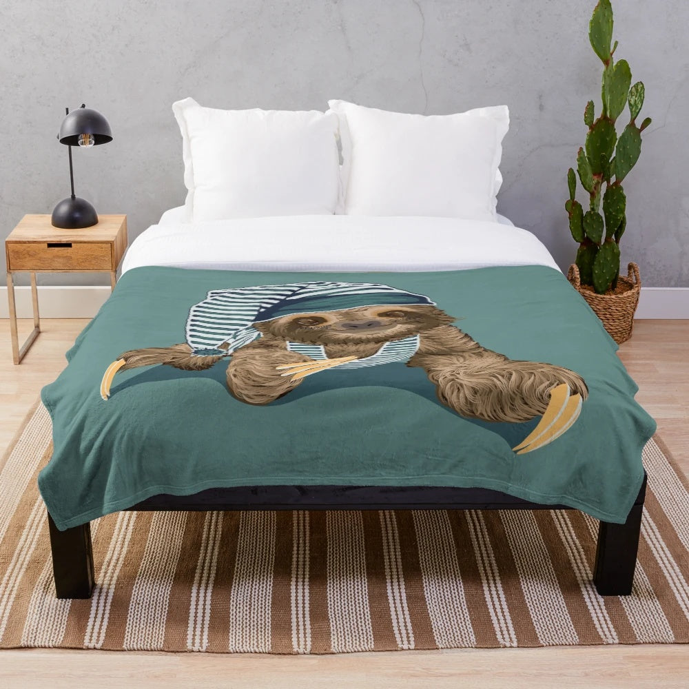 Sloth plush blanket for the always tired