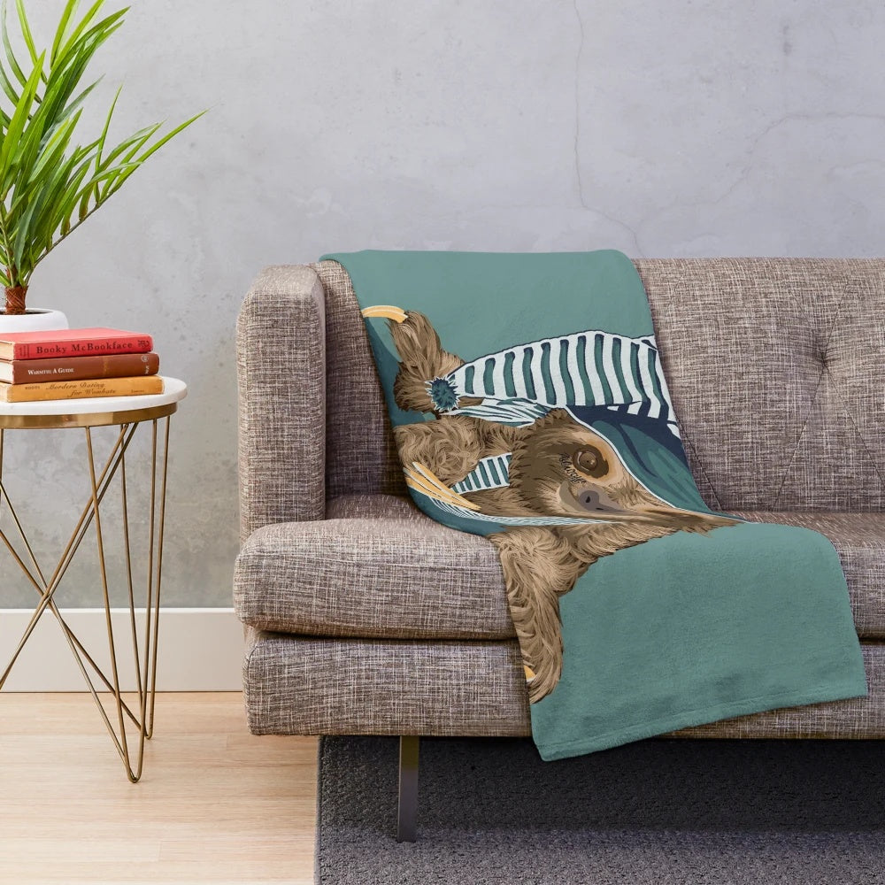 Sloth plush blanket for the always tired