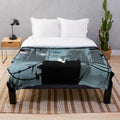 Soft and cuddly plush blanket featuring the adorable slugcat character from the Rain World video game