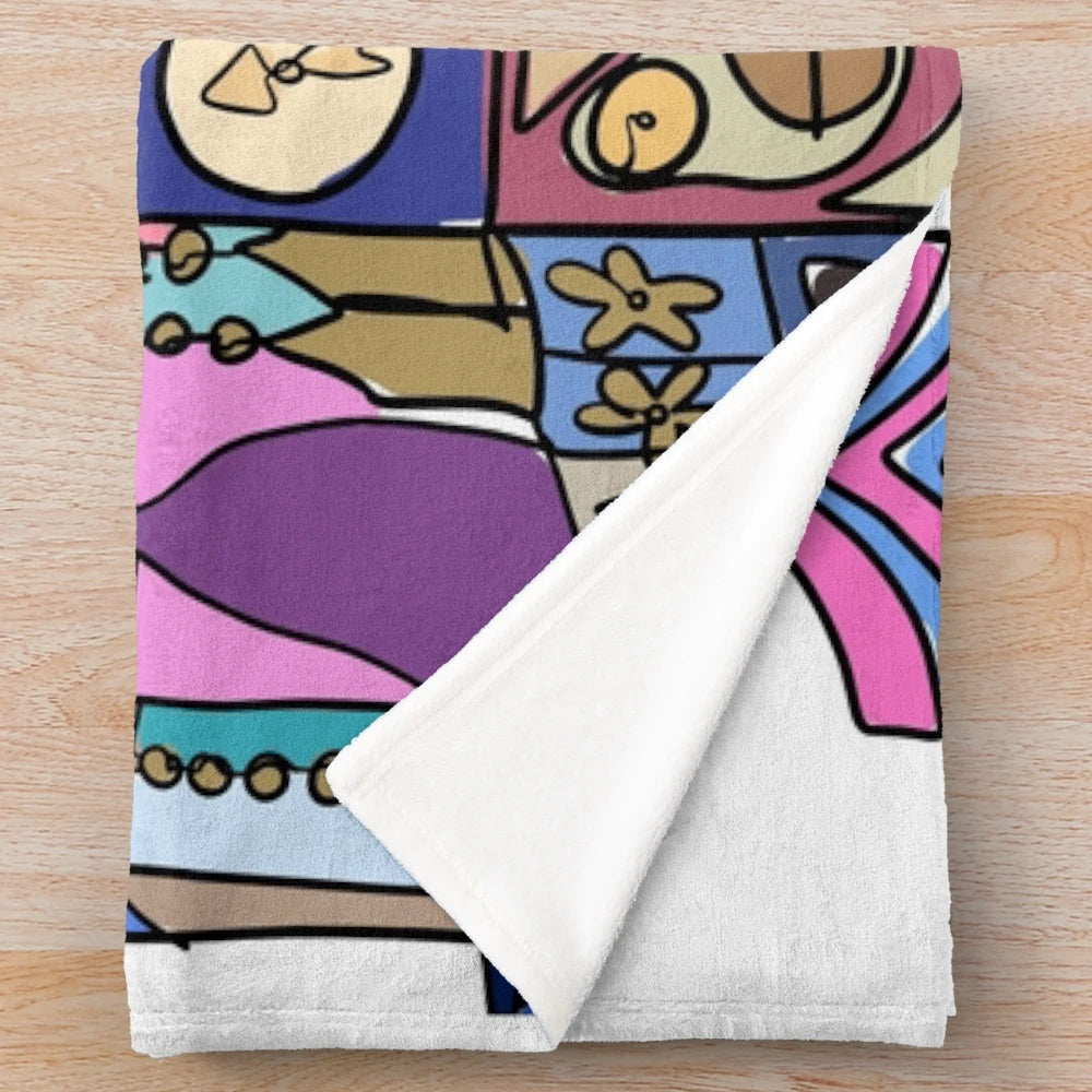 Small World Plush Blanket with Disney Theme Park Inspiration