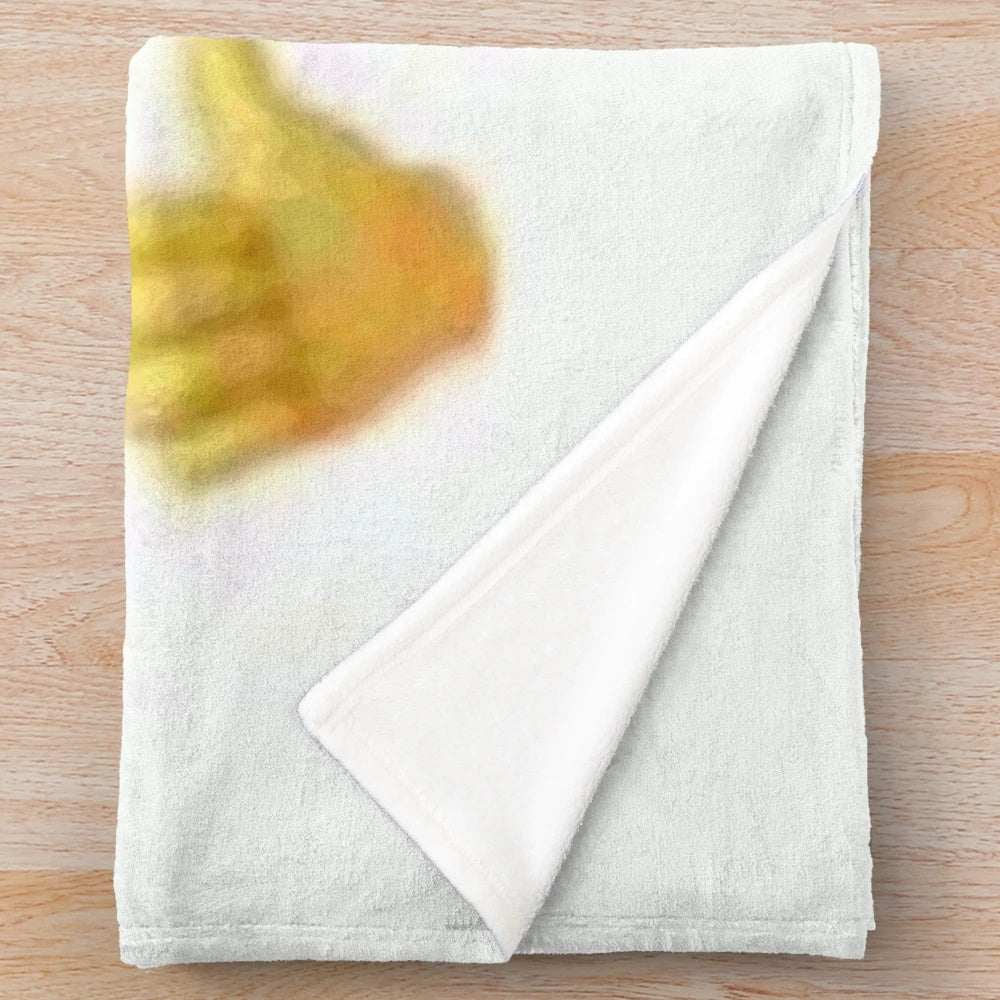 Smiley plush blanket with a smiling emoji design