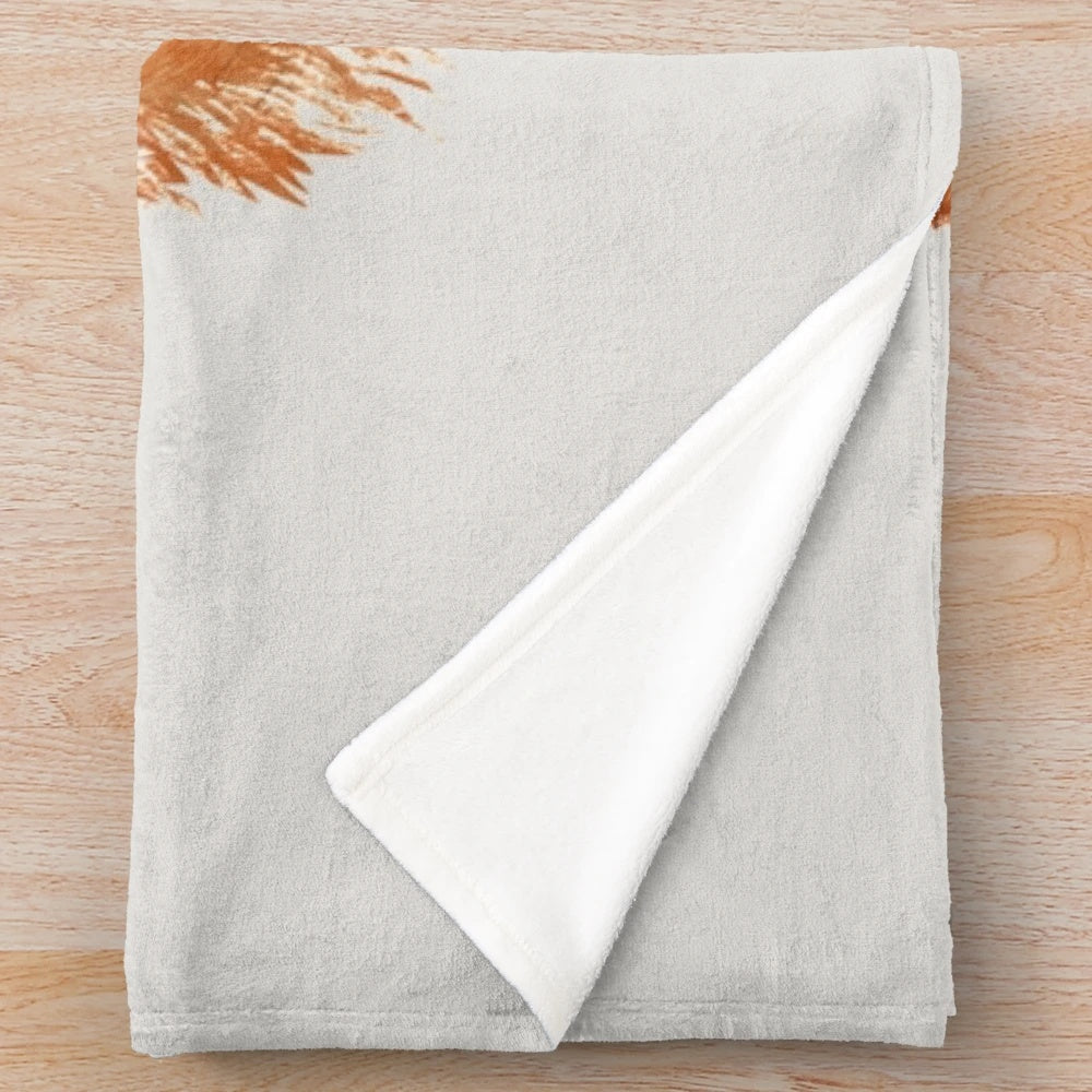 Smiling musical fox plush blanket