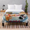 SML Gang Plush Blanket featuring Jeffy, Bowser Jr., and CheafPeepee