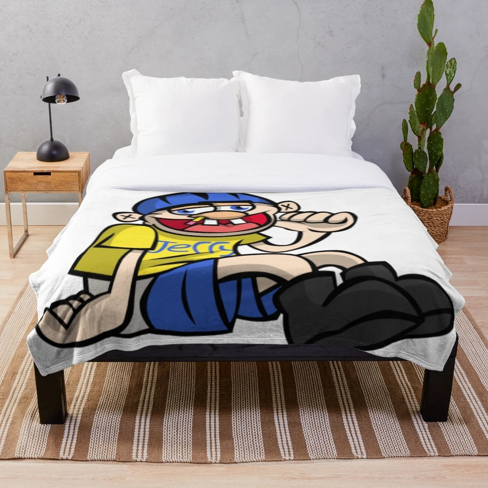 Soft and cuddly SML Jeffy plush blanket for kids