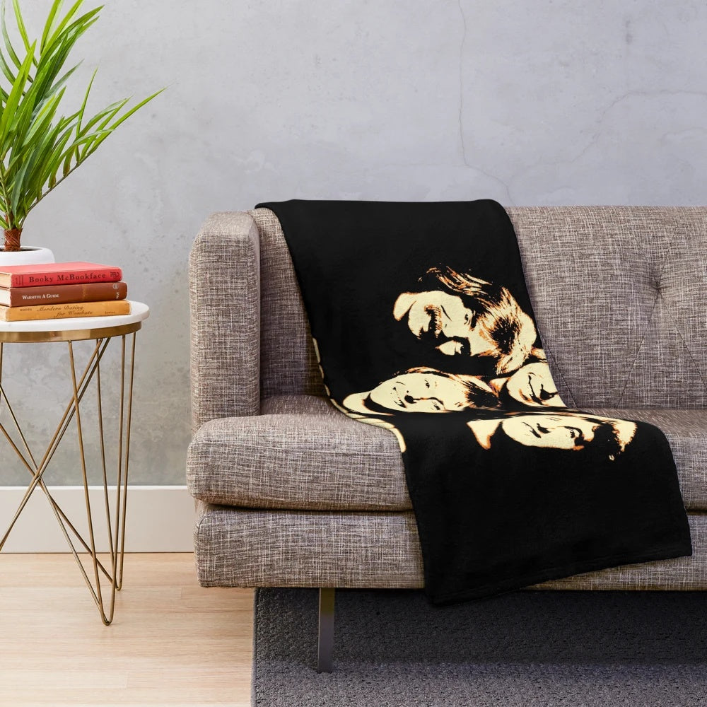 Smokie plush blanket with retro 1970s and 1980s music design