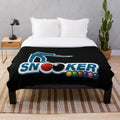 Snooker plush blanket with pool balls and cue