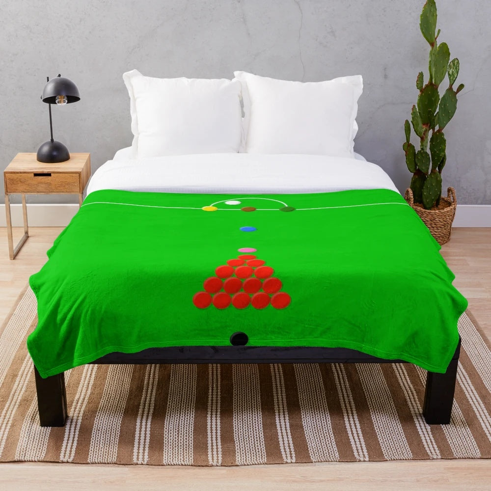 Snooker table inspired plush blanket