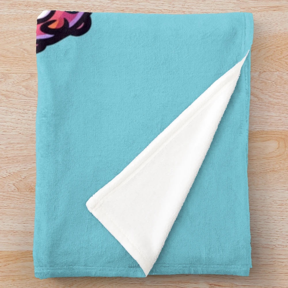 Soft and warm plush blanket featuring a snorkeling character design
