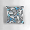 A cozy decorative pillow with a "So Many Books..." design, perfect for book lovers and bibliophiles.