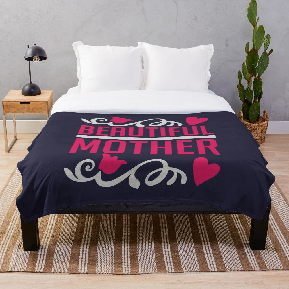 Beautiful mother plush blanket