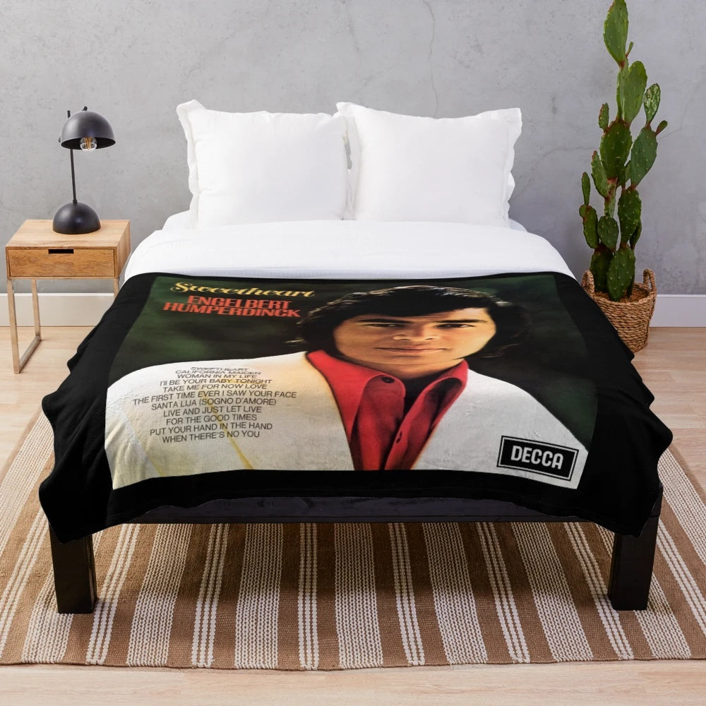 Soft and plush sweetheart-themed blanket for romantic decor