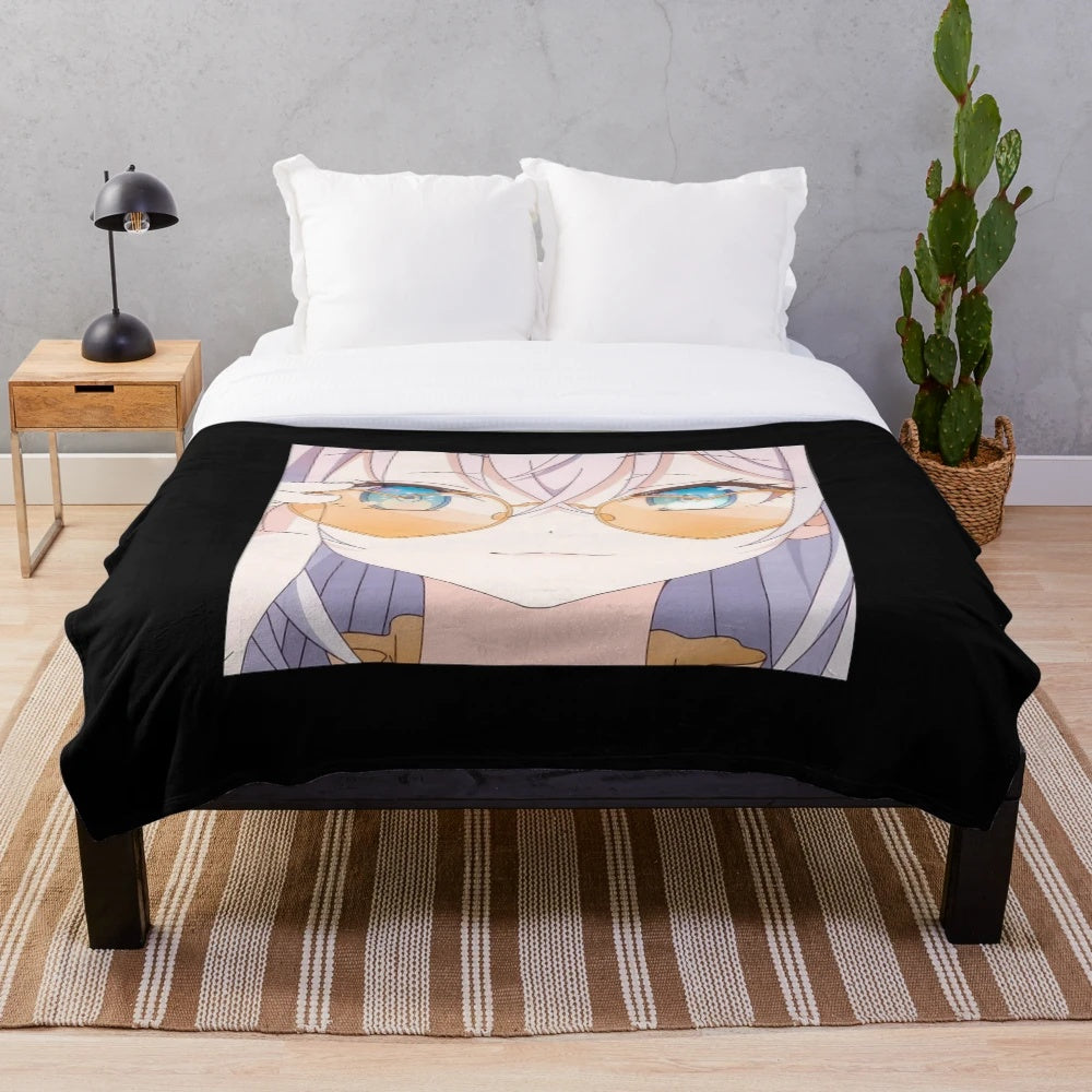 Cozy soft warm plush blanket inspired by the character Alya