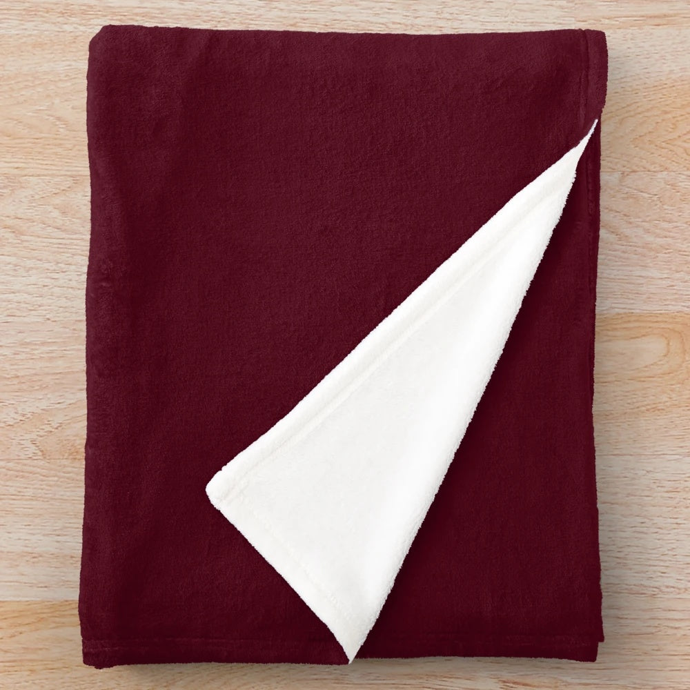 Burgundy red plum plush throw blanket for cozy home decor