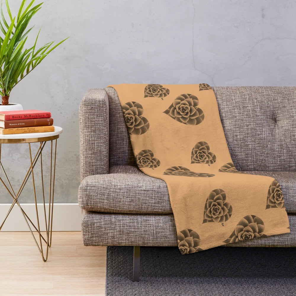 Soulmates Plush Blanket with Heart Design