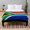 South African Springbok Flag Plush Blanket