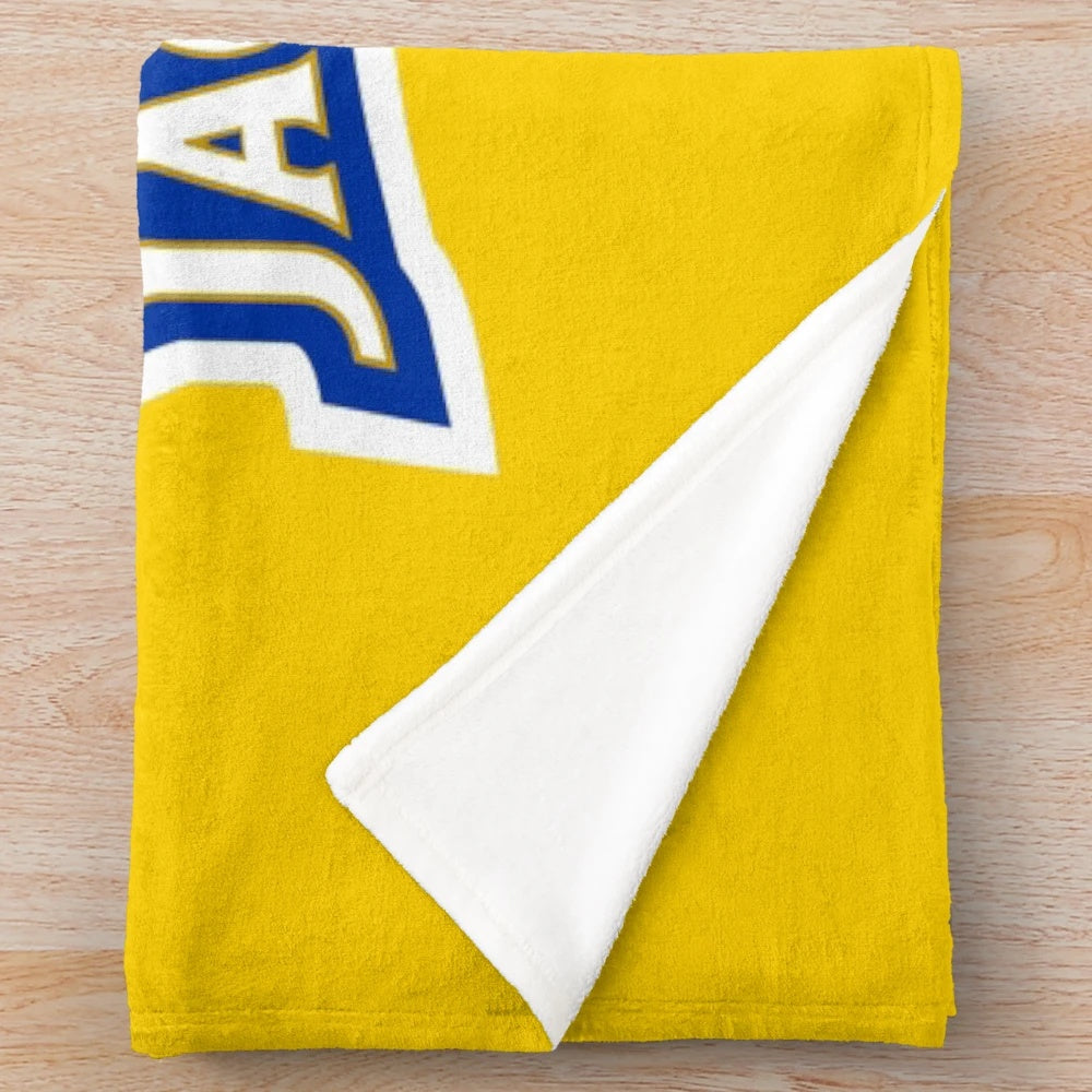 South Dakota Jackrabbits Plush Blanket with the team logo and colors