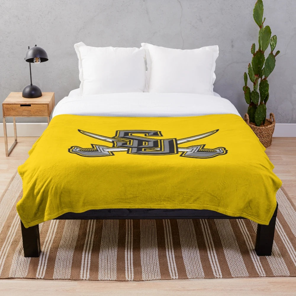 Southwestern University Plush Blanket with school colors and logo