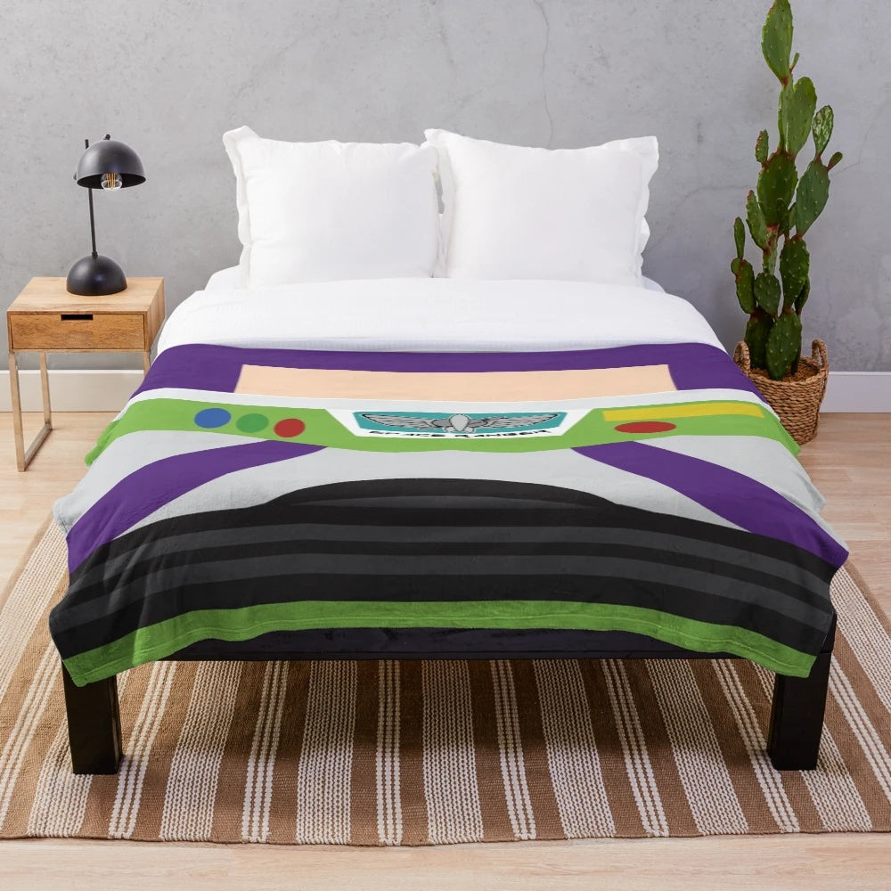 Space Ranger Plush Blanket - Cozy Character Bedding for Toy Story Fans