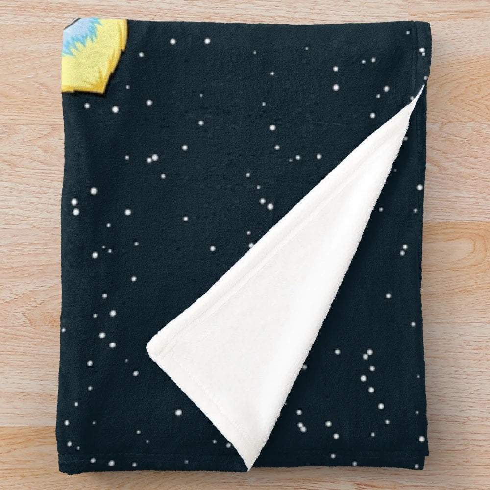 Jebbin' Plush Blanket - A cozy, space-themed plush blanket perfect for Kerbal Space Program fans
