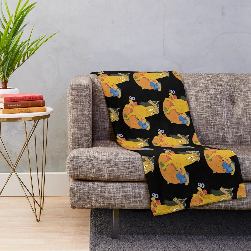 Scooty Bean space-themed plush blanket