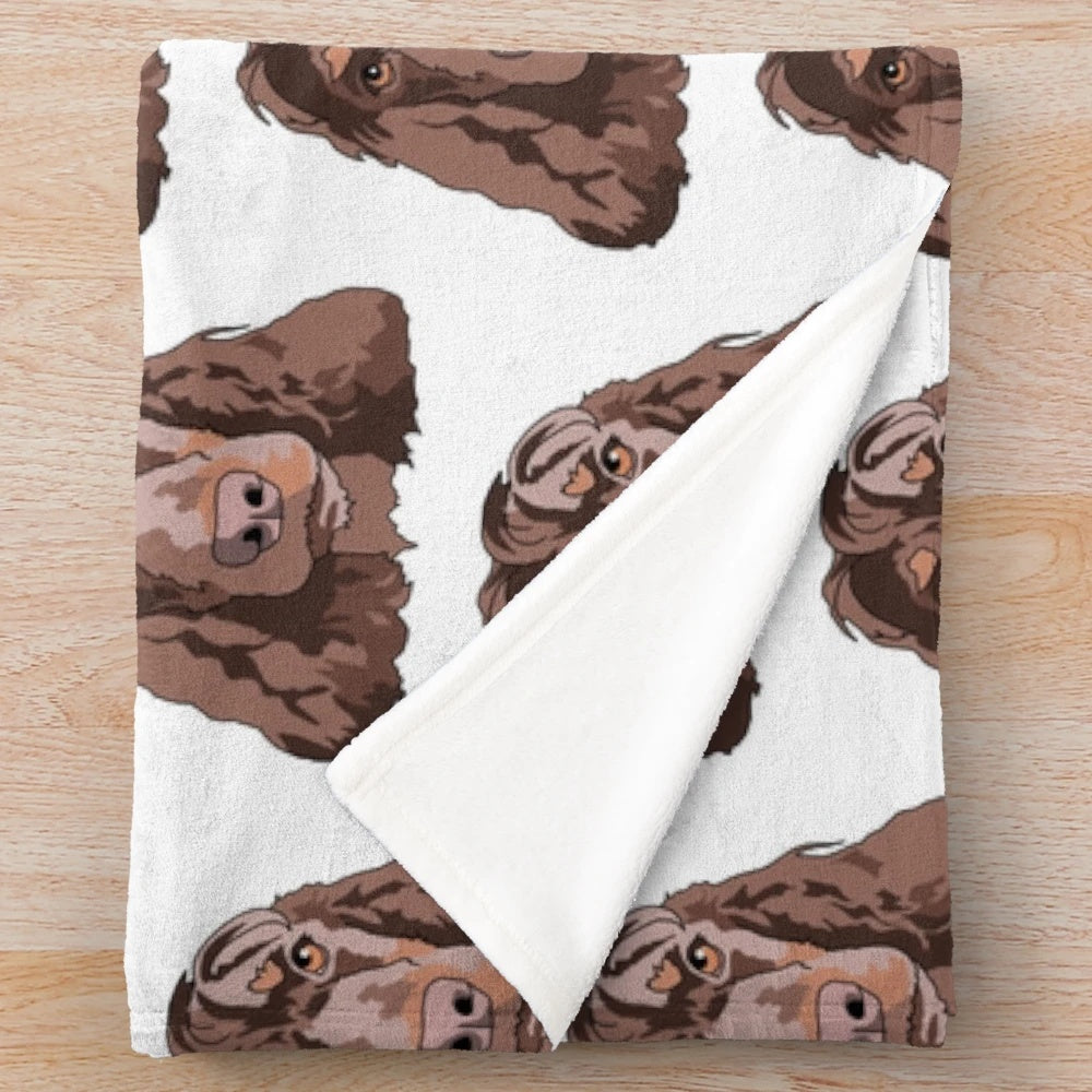 Chocolate Spaniel Plush Blanket