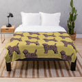 Soft and warm plush blanket featuring the silhouette of a Spanish Water Dog