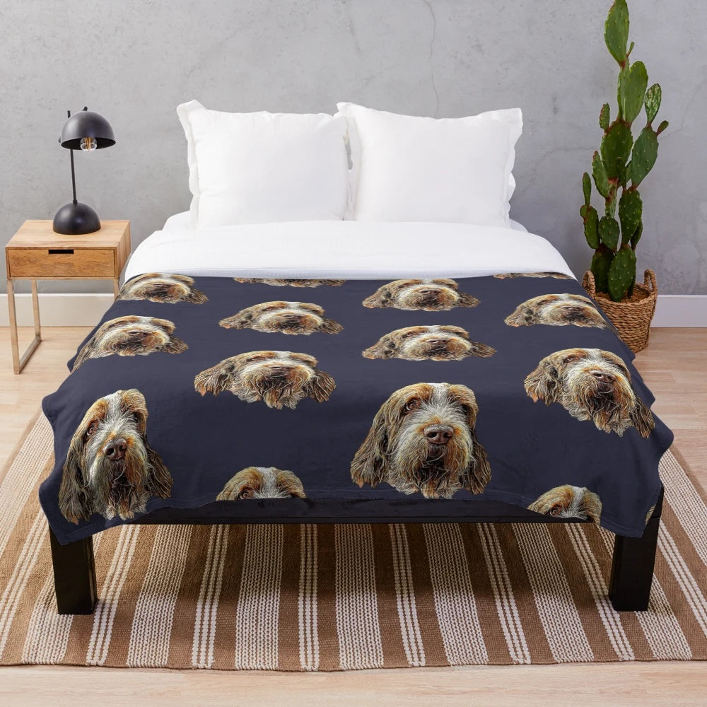 Soft and cuddly Spinone Italiano dog plush blanket
