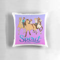 Soft, comfortable Spirit Riding Free-themed horse pillow for home decor