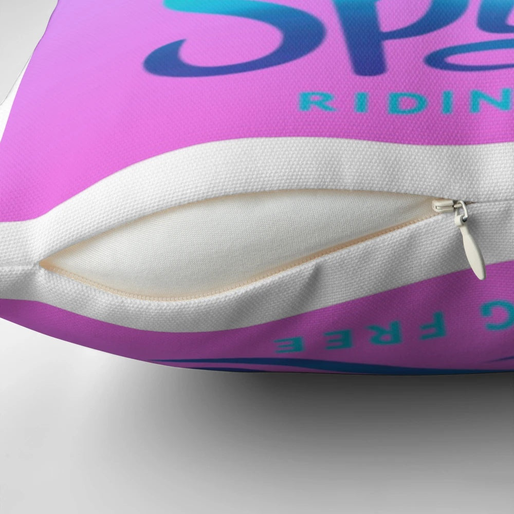 Soft, comfortable Spirit Riding Free-themed horse pillow for home decor