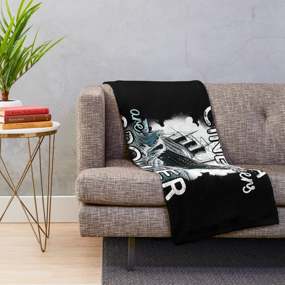 Spoiler-proof plush blanket for cinema enthusiasts