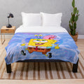 SpongeBob-themed plush blanket