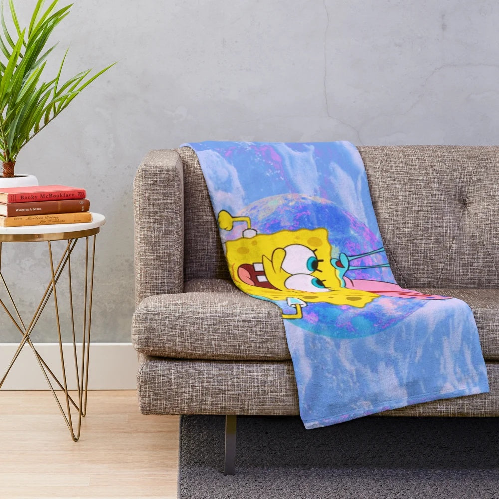 SpongeBob-themed plush blanket