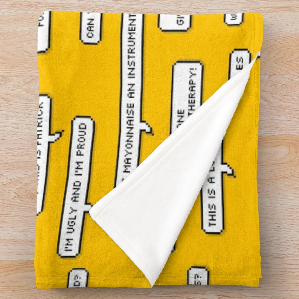 Spongebob Quotes Plush Blanket