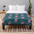 Plush blanket featuring a spooky ghoul design, perfect for country music fans