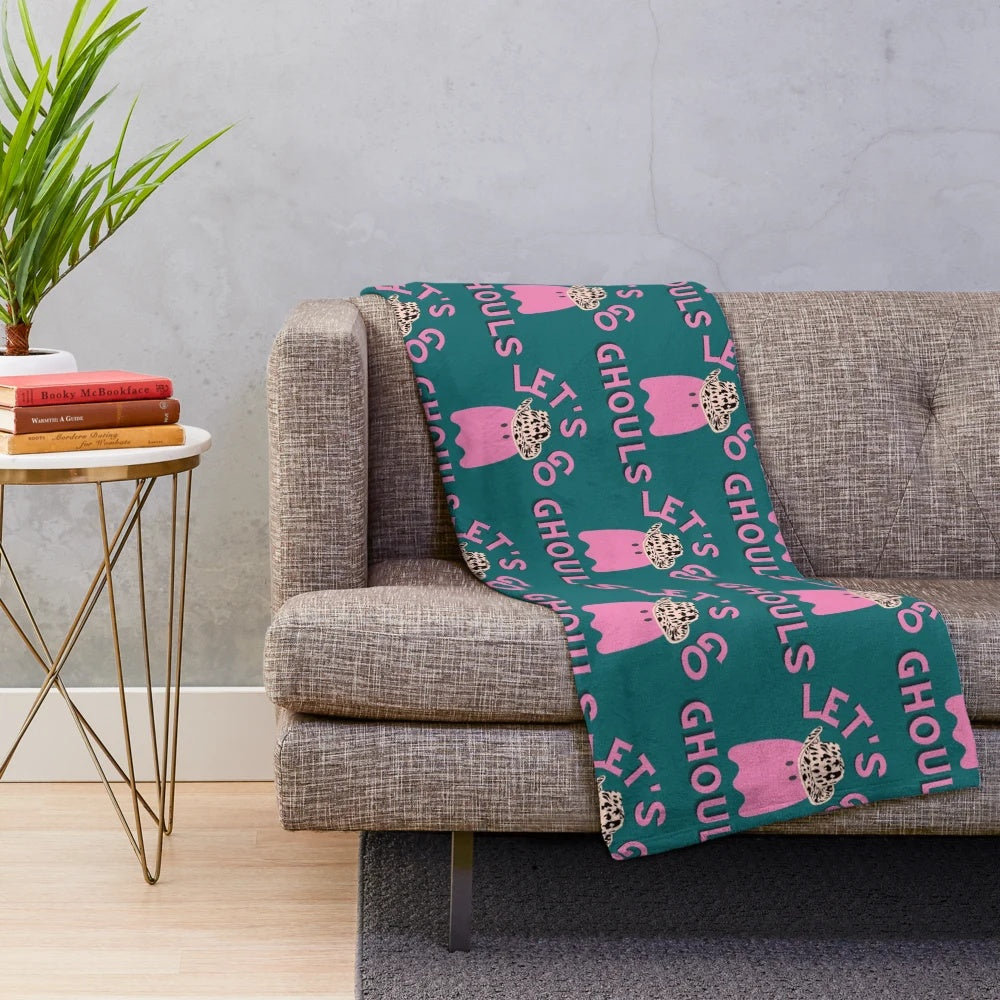 Plush blanket featuring a spooky ghoul design, perfect for country music fans