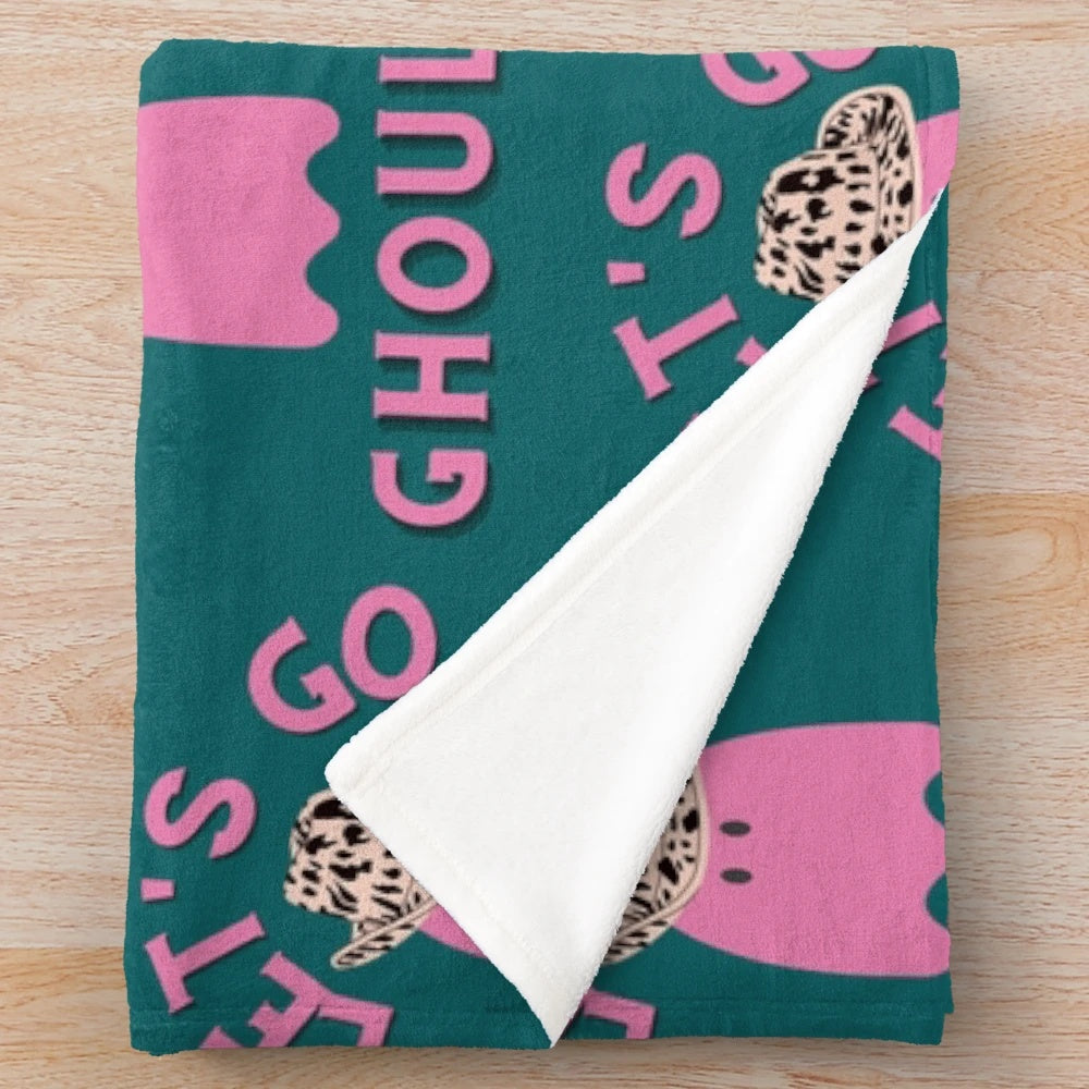 Plush blanket featuring a spooky ghoul design, perfect for country music fans