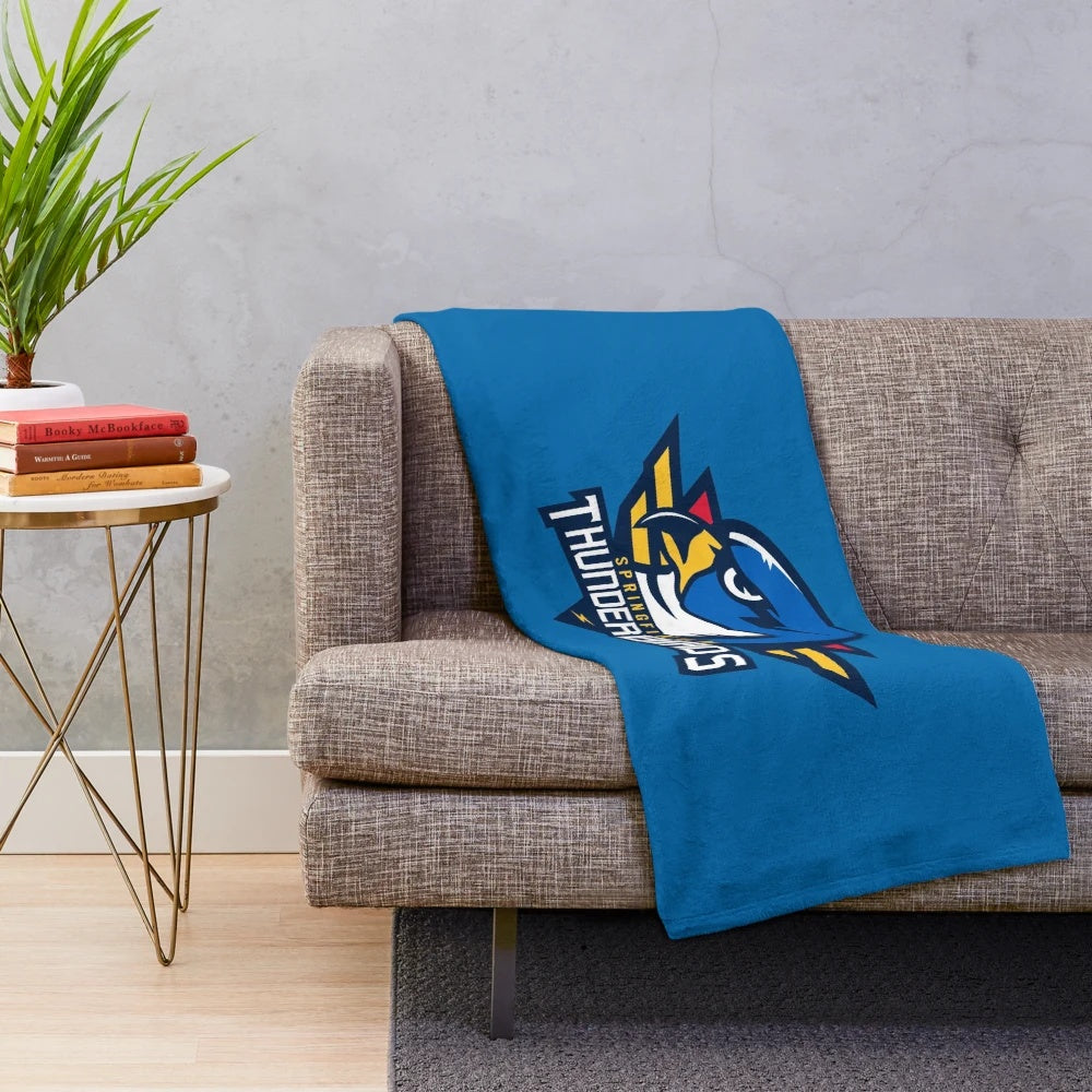 Springfield Thunderbirds Inspired Sports Plush Blanket