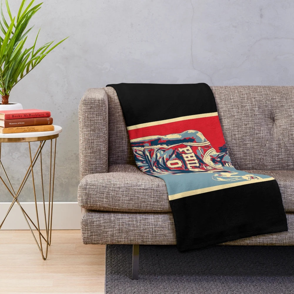 Tyrese Maxey inspired plush basketball blanket