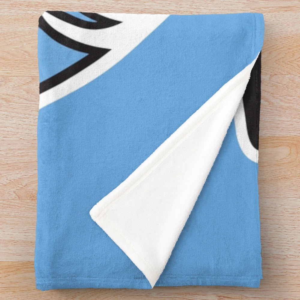 Sports-themed plush blanket featuring the Hopkins Blue Jays design