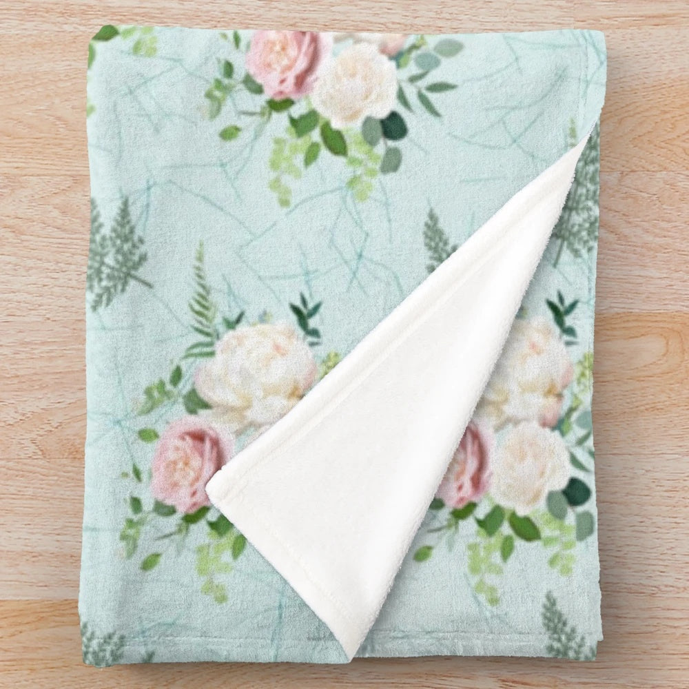 Soft and plush floral patterned blanket for home