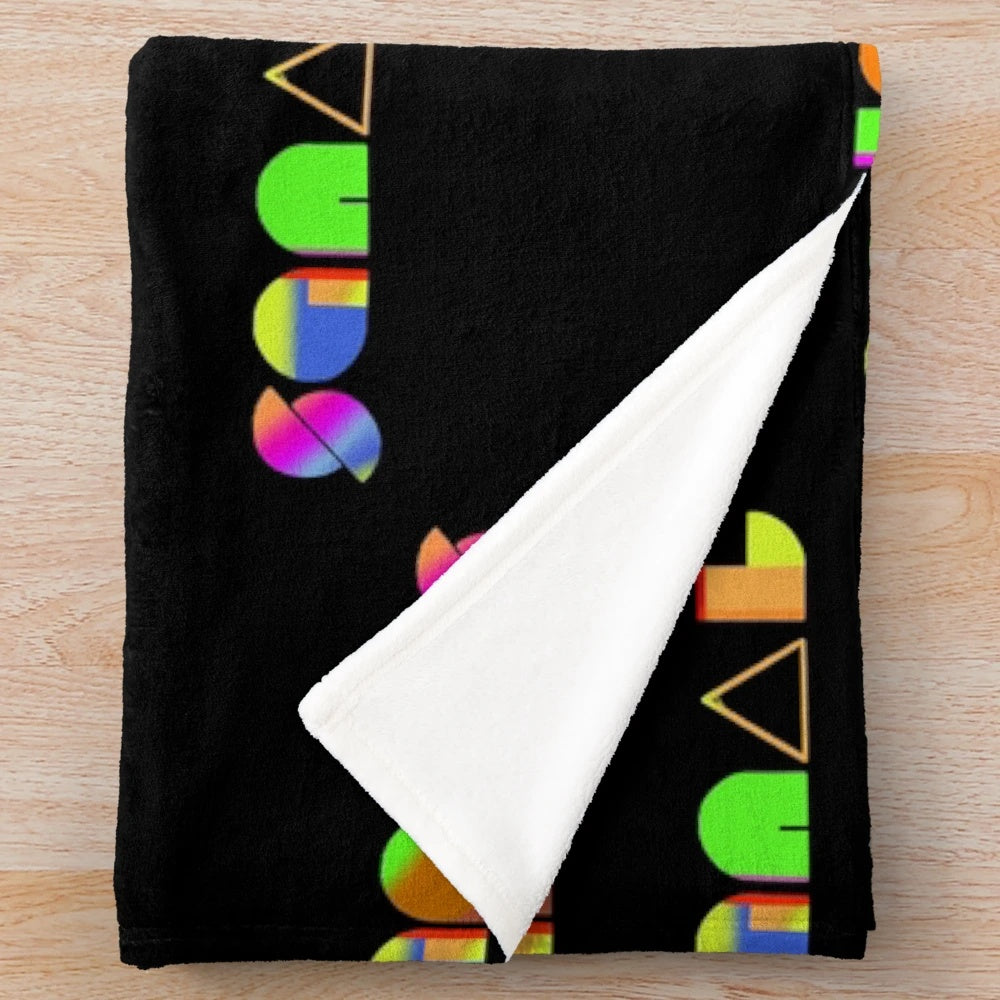 Splatoon plush blanket featuring Squid Squad logo