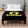 Ssundee-themed plush blanket with retro gaming design