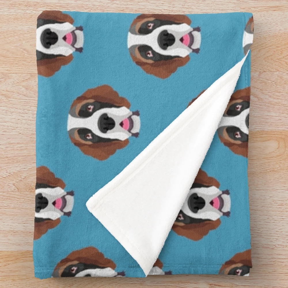 Soft and stylish St Bernard plush blanket