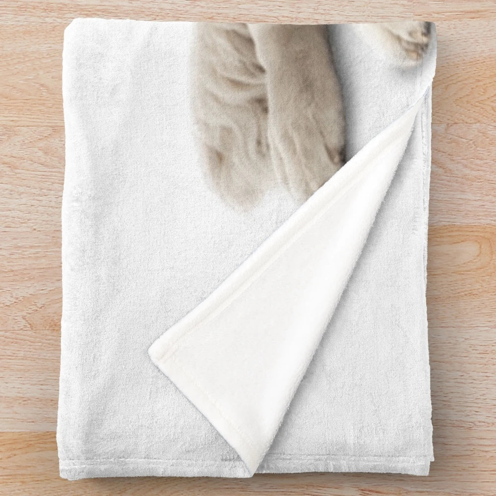 A soft and warm plush blanket featuring a St. Bernard dog
