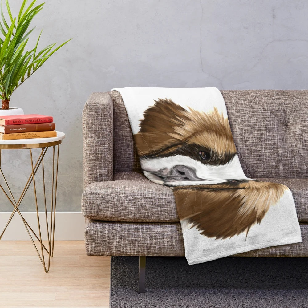 Soft and fluffy St Bernard plush blanket