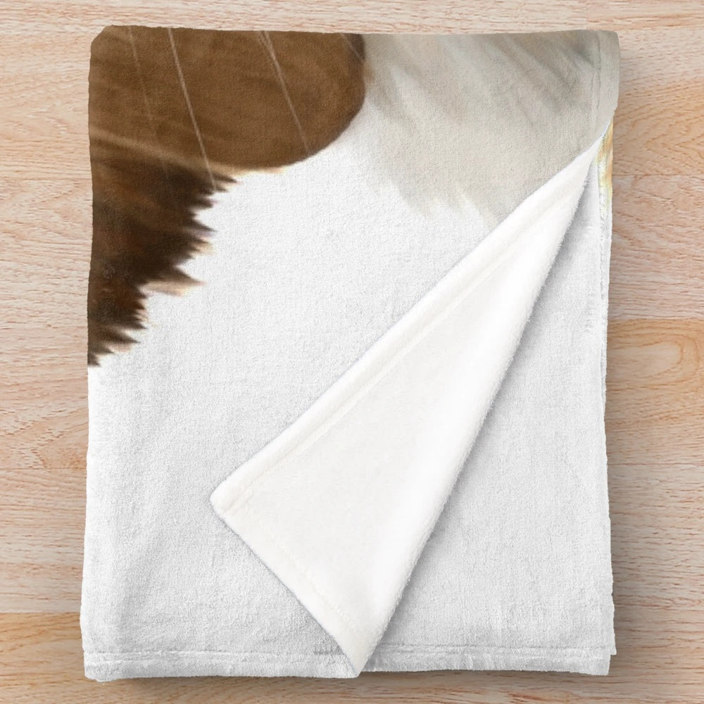 Soft and fluffy St Bernard plush blanket