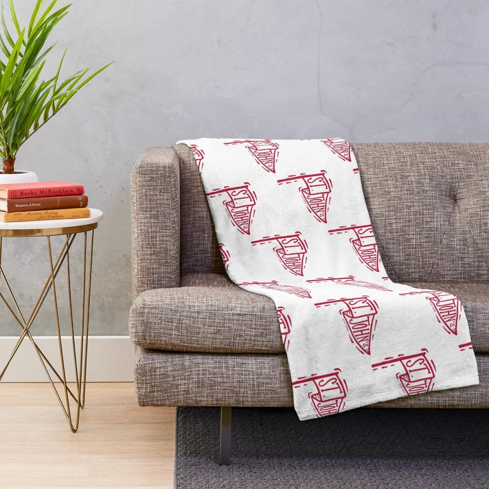 St. John's Johnnies plush blanket with college flag design