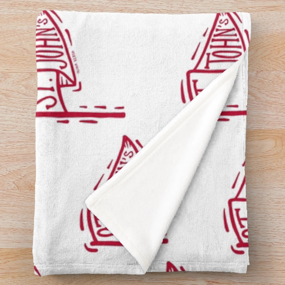 St. John's Johnnies plush blanket with college flag design