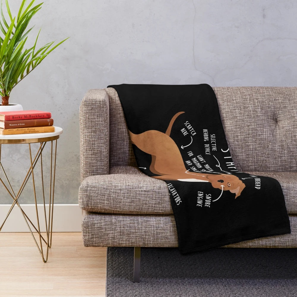 Staffordshire Terrier Anatomy Plush Blanket